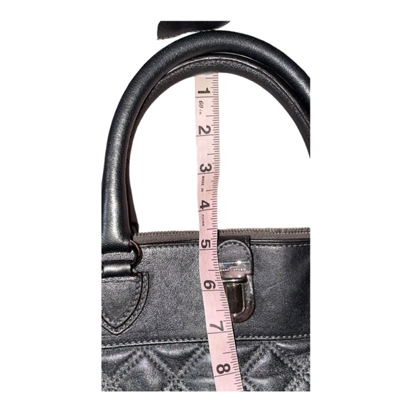 Marc Jacobs Metallic Silver Charcoal Quilted Satchel Convertible - Picture 5 of 13